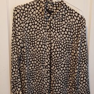 Jcrew heart longsleeve blouse.